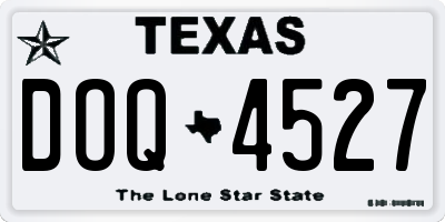 TX license plate DOQ4527