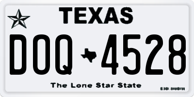 TX license plate DOQ4528