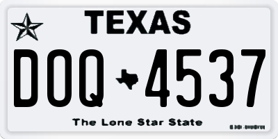 TX license plate DOQ4537