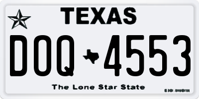 TX license plate DOQ4553