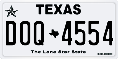 TX license plate DOQ4554