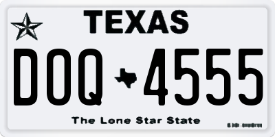 TX license plate DOQ4555