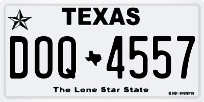 TX license plate DOQ4557