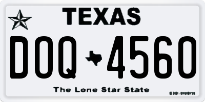 TX license plate DOQ4560
