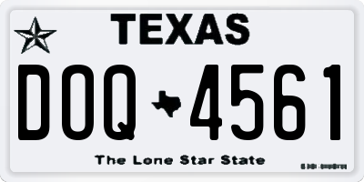 TX license plate DOQ4561