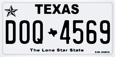 TX license plate DOQ4569