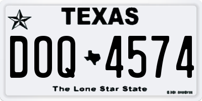 TX license plate DOQ4574