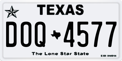 TX license plate DOQ4577