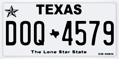 TX license plate DOQ4579