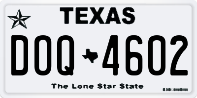 TX license plate DOQ4602