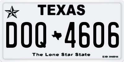 TX license plate DOQ4606