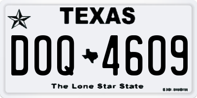 TX license plate DOQ4609