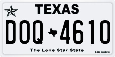 TX license plate DOQ4610