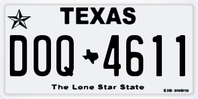 TX license plate DOQ4611