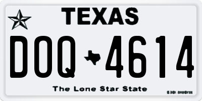 TX license plate DOQ4614