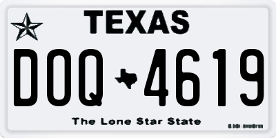 TX license plate DOQ4619