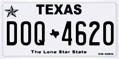 TX license plate DOQ4620