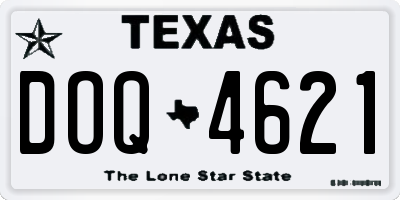 TX license plate DOQ4621
