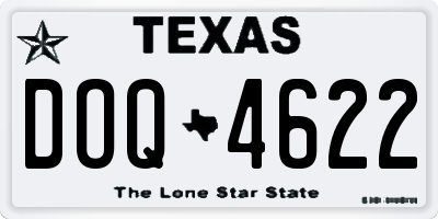 TX license plate DOQ4622