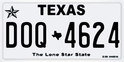 TX license plate DOQ4624