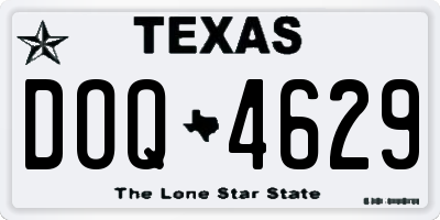 TX license plate DOQ4629