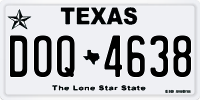 TX license plate DOQ4638
