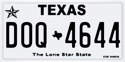TX license plate DOQ4644