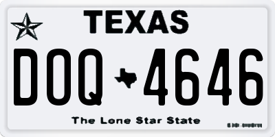 TX license plate DOQ4646