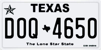 TX license plate DOQ4650