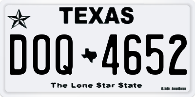TX license plate DOQ4652
