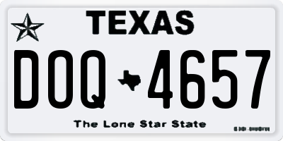 TX license plate DOQ4657