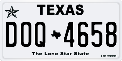 TX license plate DOQ4658