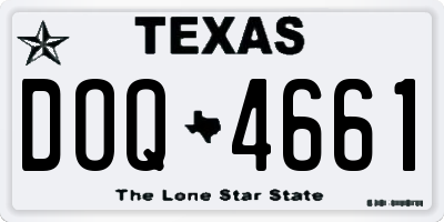 TX license plate DOQ4661
