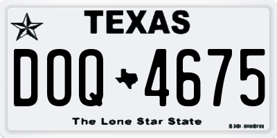 TX license plate DOQ4675