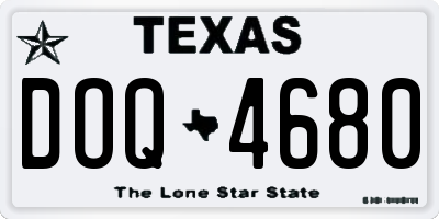 TX license plate DOQ4680