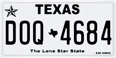 TX license plate DOQ4684