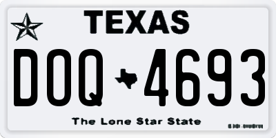 TX license plate DOQ4693