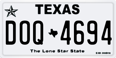 TX license plate DOQ4694