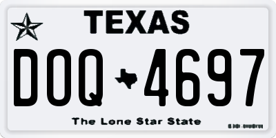 TX license plate DOQ4697