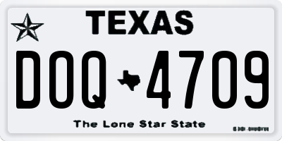 TX license plate DOQ4709