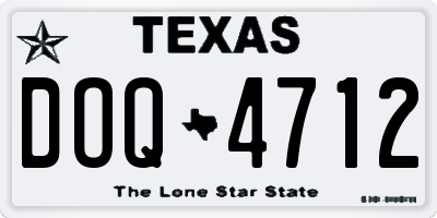 TX license plate DOQ4712