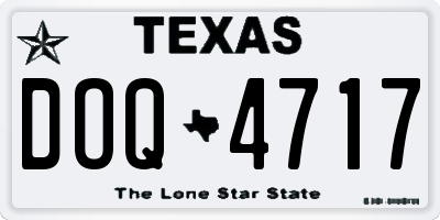 TX license plate DOQ4717