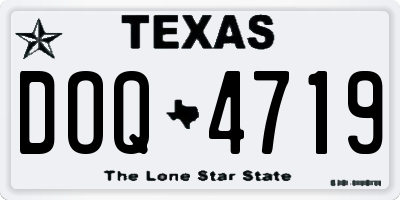 TX license plate DOQ4719