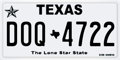 TX license plate DOQ4722