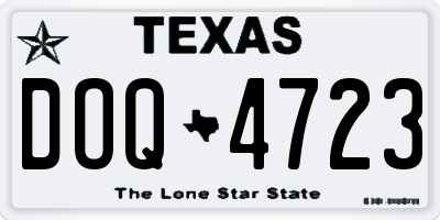 TX license plate DOQ4723