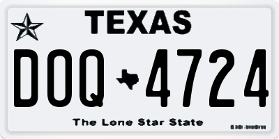 TX license plate DOQ4724