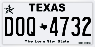TX license plate DOQ4732