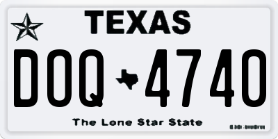 TX license plate DOQ4740