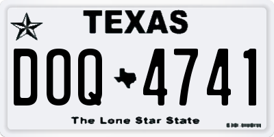 TX license plate DOQ4741