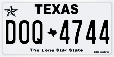 TX license plate DOQ4744
